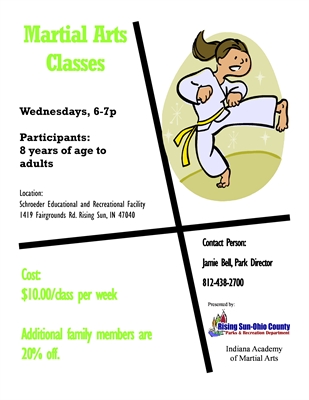Fall Martial Arts Classes Begin September 3rd